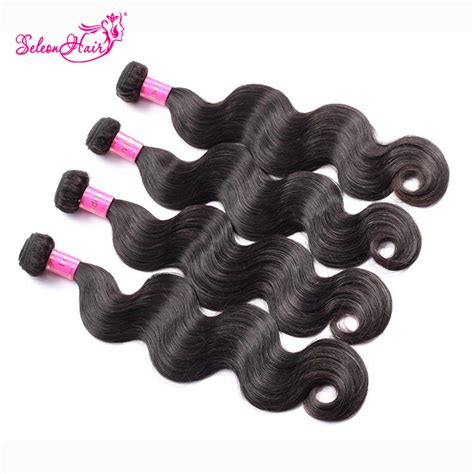 Seleonhair Best Selling Indian Body Wave Hair Weave Remy Hair 4 Bundle
