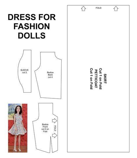 Barbie Doll Dress Pattern Barbie Dress Pattern Barbie Doll Clothing