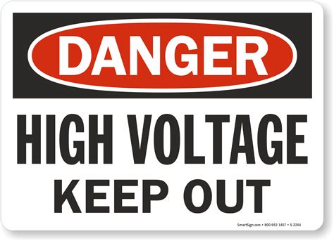 High Voltage Signs Danger High Voltage Signs
