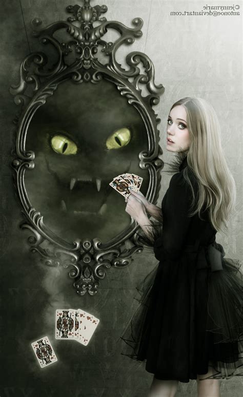 Alice the darker side of the mirror. 38 Interesting Mirror Photomanipulation | Designbeep