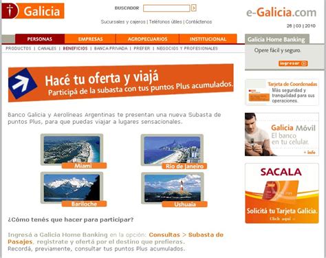 Homebankingbanco.com.ar no tiene relación alguna con las marcas mencionadas. PROMOCIONES EN ARGENTINA : PROMO SUBASTA BANCO GALICIA