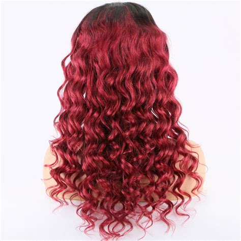 Loose Wave 1b 118 Burgundy Frontal Wig Lace Front Wigs