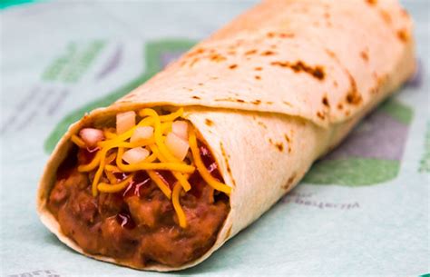 Taco Bell Bean Burrito From Surprisingly Healthy Fast Food Menu Items