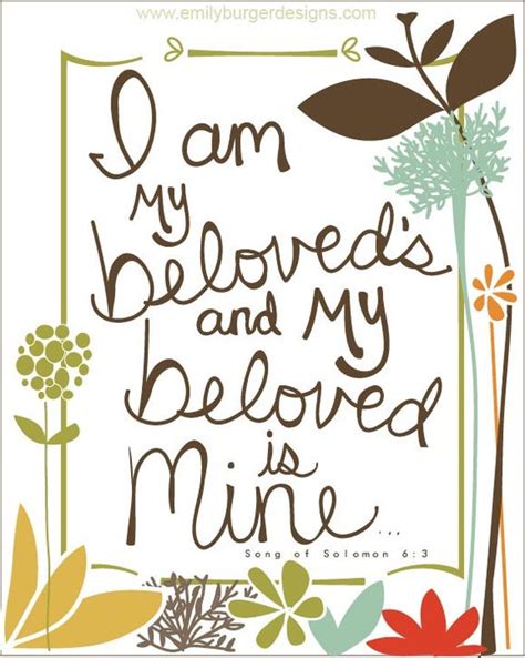 Items Similar To I Am My Beloveds And My Beloved Is Mine 8 By 10