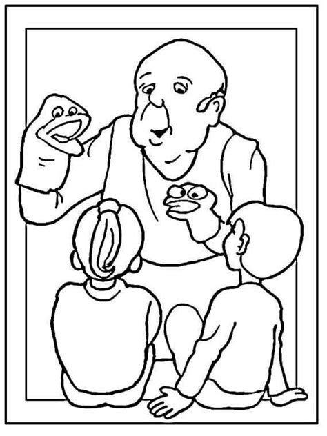 Printable grandparents day coloring sheet. Pin on Grandparents Day