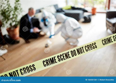Locking The Police At The Scene After Burglary Stock Image Image Of Work Single 166501361
