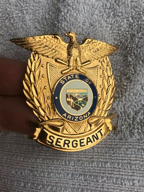 Obsolete Arizona Department Of Corrections Sergeant Hat Badge Us
