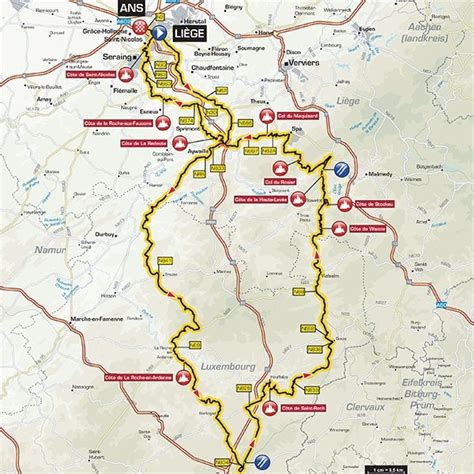 De waalse pijl is een van de zwaarste toertochten dor de belgische ardennen. Luik-Bastenaken-Luik 2015: Parcours