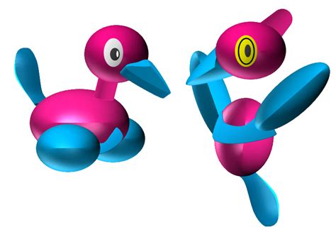 3d Porygon2 And Porygon Z By Quacksquared On Deviantart