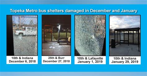 Multiple Topeka Metro Bus Shelters Vandalized Mass Transit