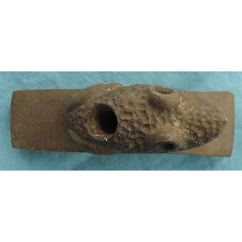 Hopewell Indian Frog Effigy Pipe