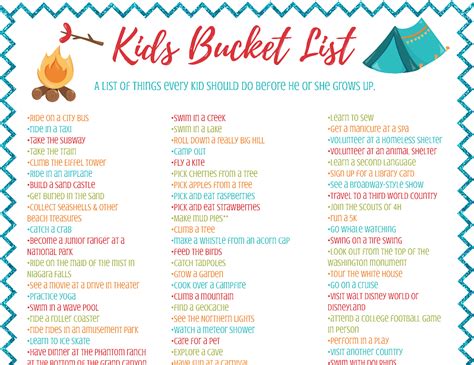 Kids Bucket List 82 Things To Do Before They Grow Up