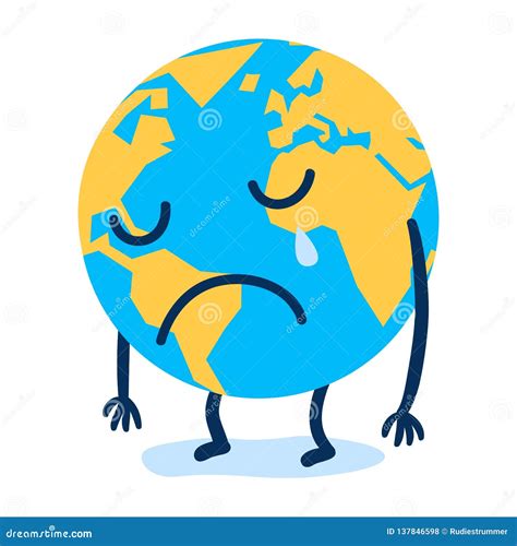 Sad Cartoon Earth