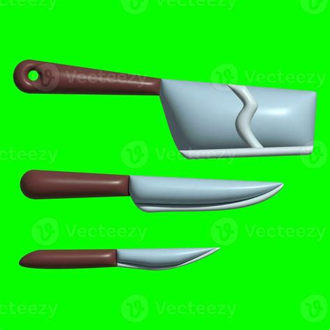 3d Kitchen Set Elements Assets With Greenscreen Background 25677699