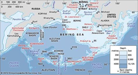 Bering Sea And Strait Sea Pacific Ocean