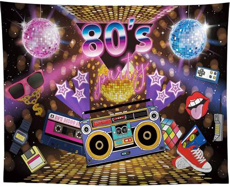 Allenjoy 10x8ft Fabric We Love The 80s Party Backdrop For