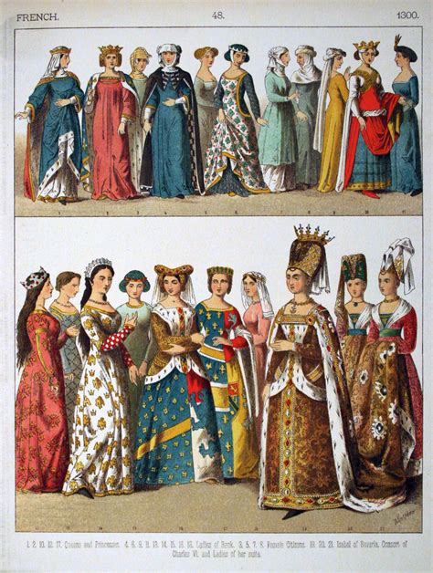 1300s Middle Ages Medieval Fashion French 1827×2422 1300french