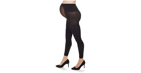 Memoi Opaque Maternity Footless Tights In Black Lyst