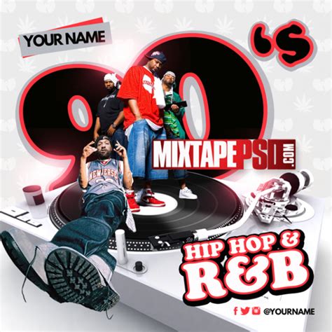 mixtape template 90s hip hop and rnb 2 graphic design mixtapepsds
