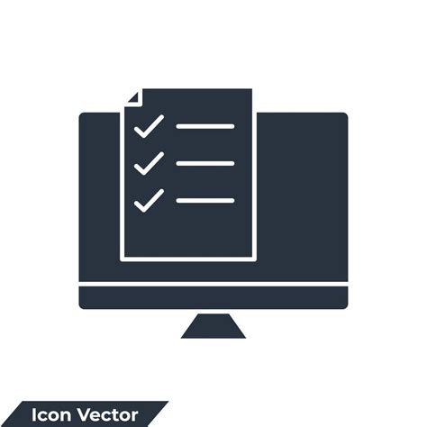 Checkliste Browserfenster Symbol Logo Vektor Illustration Symbolvorlage Für Computer Und