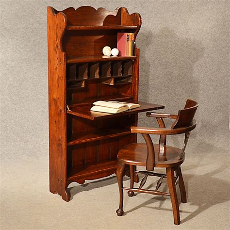 Antique Bureau Writing Study Desk Bookcase Oak Antiques Atlas