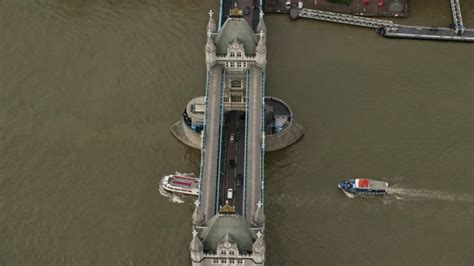 6k Stock Footage Aerial Video Tilt To Birds Eye Of Tower Bridge And
