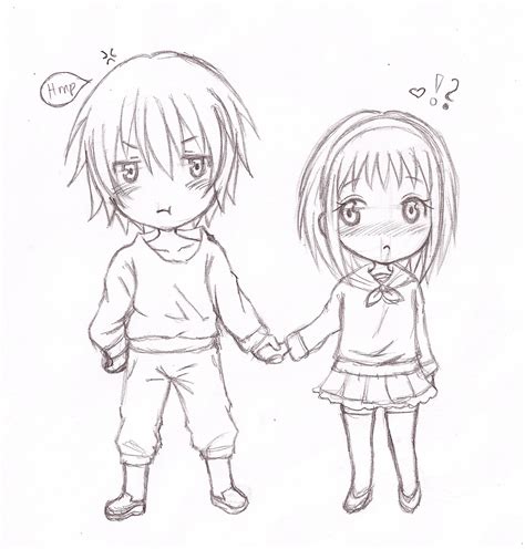 Chibi Couple Drawing At Explore Collection Of