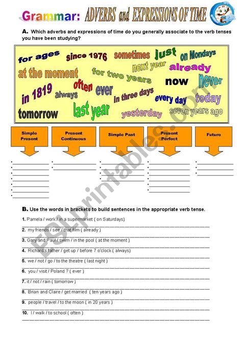 Adverbial phrase is a group of words showing when, how long or how often something happens. Adverbs Of Time Worksheet Year 3 - best worksheet