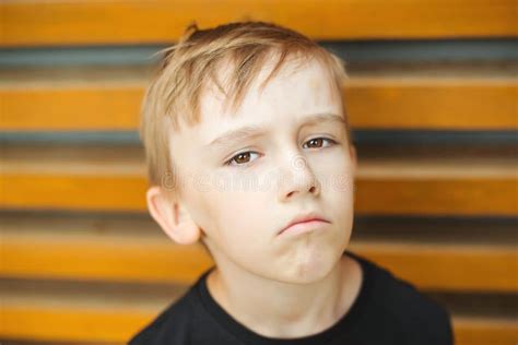 Sad Emotional Boy Human Emotions Facial Expression Concept Upset