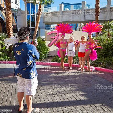 Flamingo Showgirls Las Vegas Strip Nevada Stock Photo Download Image