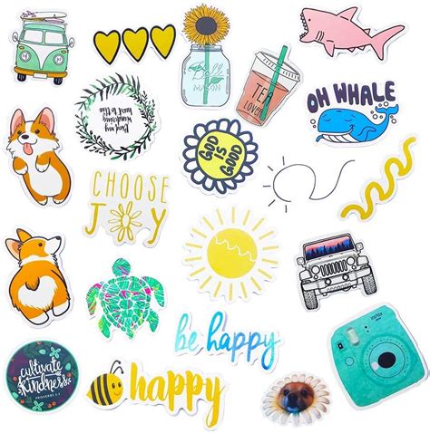 Vsco Stickers For Water Bottle 50 Pcs Trendy Stickers