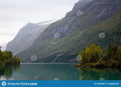 Beautiful Norwegian Landscape In Autumn Near Loen And Stryn In Norway