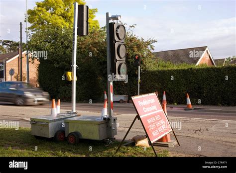 Temporary Battery Operated Pedestrian Crossing Stock Photo Alamy