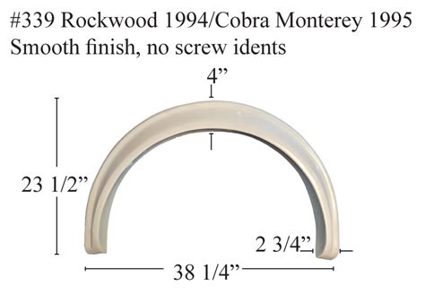339 Rockwood Rv Fiberglass Single Fender Skirt Sierra Engineering