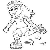 Roller Skating Coloring Pages