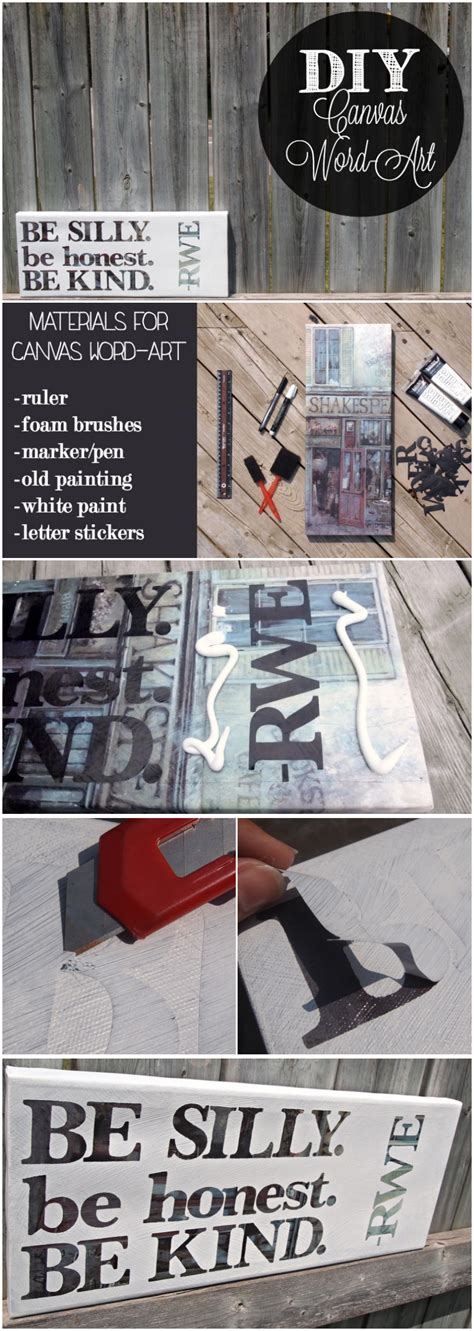 The kids and i settled on the word eat for our kitchen. DIY Canvas Word-Art Project