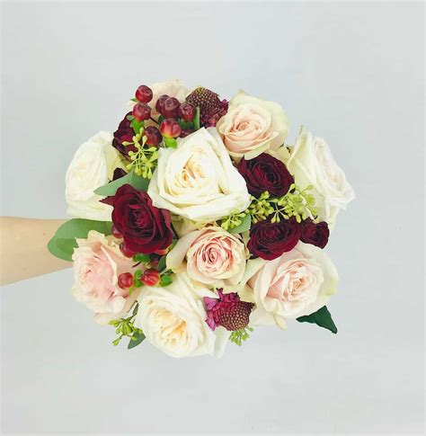 Blush And Burgundy Bouquet Wholesale Bulk Flower Delivery