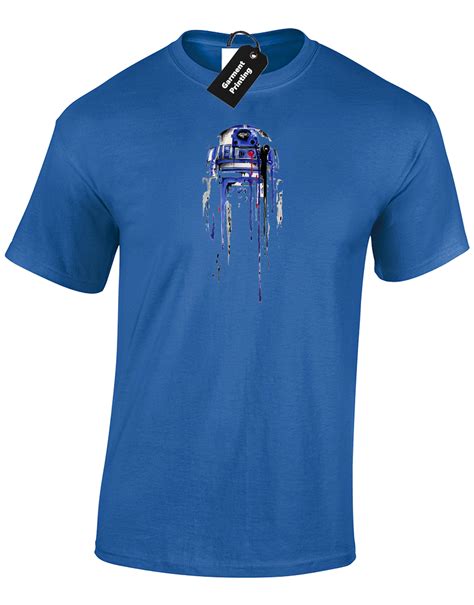 Dripping R2d2 Mens T Shirt Tee Star Jedi Wars Droids Skywalker Yoda