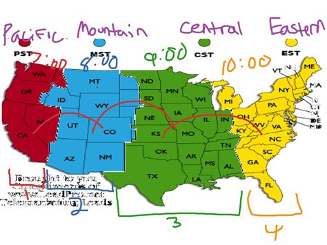 Time Zones In America Map Map