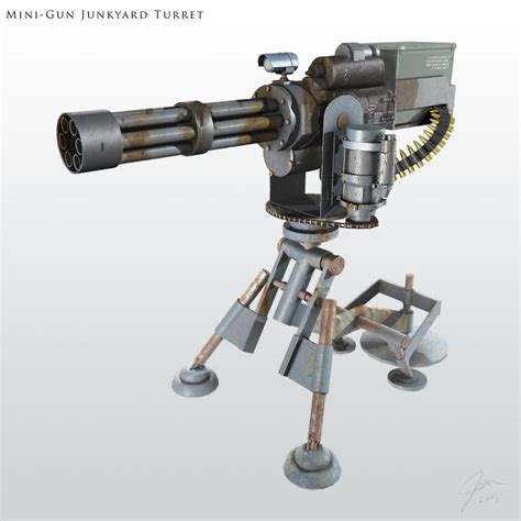 Minigun Junkyard Turret By Jeff Meyer On Deviantart