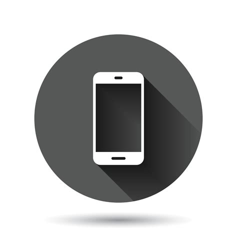 Smartphone Blank Screen Icon In Flat Style Mobile Phone Vector