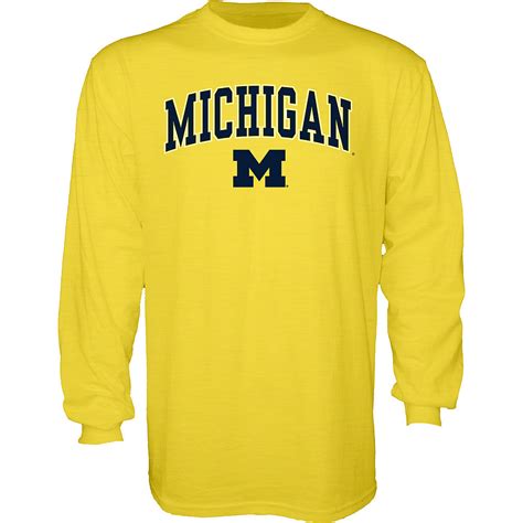 Michigan Wolverines Long Sleeve Tshirt Varsity Maize Apc02845656