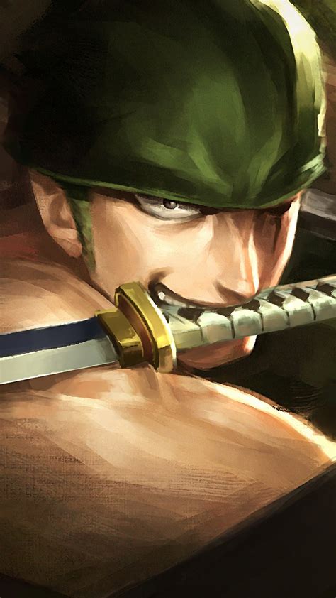 Selective coloring, roronoa zoro, katana, fan art, one piece. One Piece Wallpaper 1080x1920 Hd
