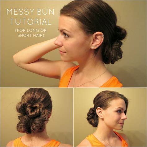 You want to put your hair in a ponytail that is close to the top of your head in an almost uncomfortable position. Cute Bun Hairstyles - Messy Bun Hairstyles for Moms