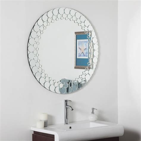Decor Wonderland Circles 35 In Round Bathroom Mirror At