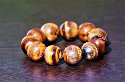 Natural Brown Golden Tiger Eye 20mm Stretchy Round Beads Etsy Power