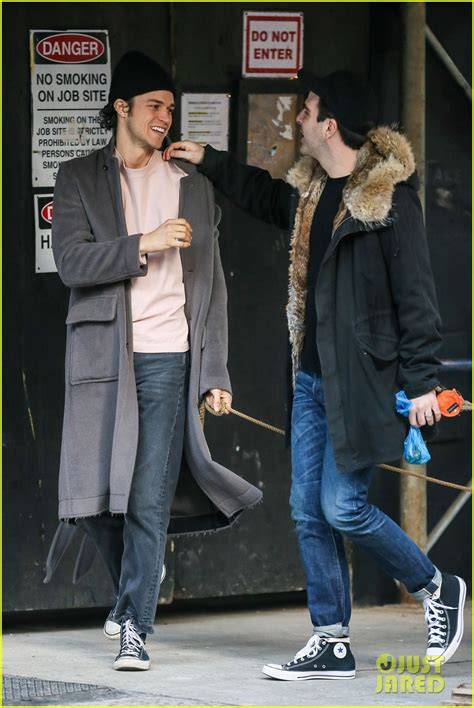 Zachary Quinto Miles Mcmillan Share Cute Moment In Nyc Photo