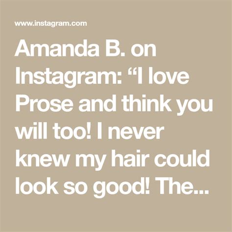 Amanda B On Instagram I Love Prose And Think You Will Too I Never