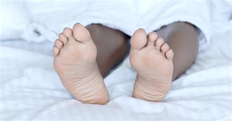 Premium Photo Black Woman Bare Feet Take A Rest In Bed African
