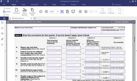 Sample Form 941 Filled Out